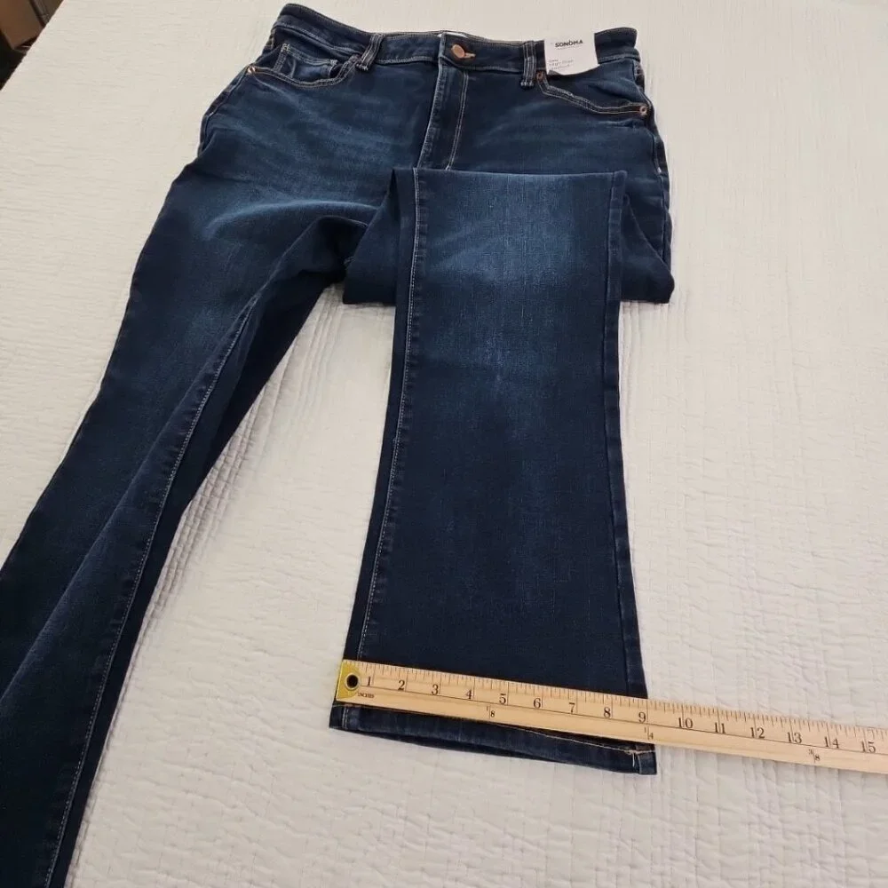 SO Goods for Life Jeans Women's 16 (36x30) NWT Dark Wash Curvy Bootcut High Rise